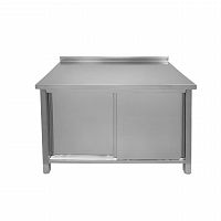 Стол-тумба, пристенный, двери купе СТКП 8×6 (к/нерж)