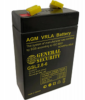 АКБ  6V, 2.8Ah General Security (66х33х100мм)